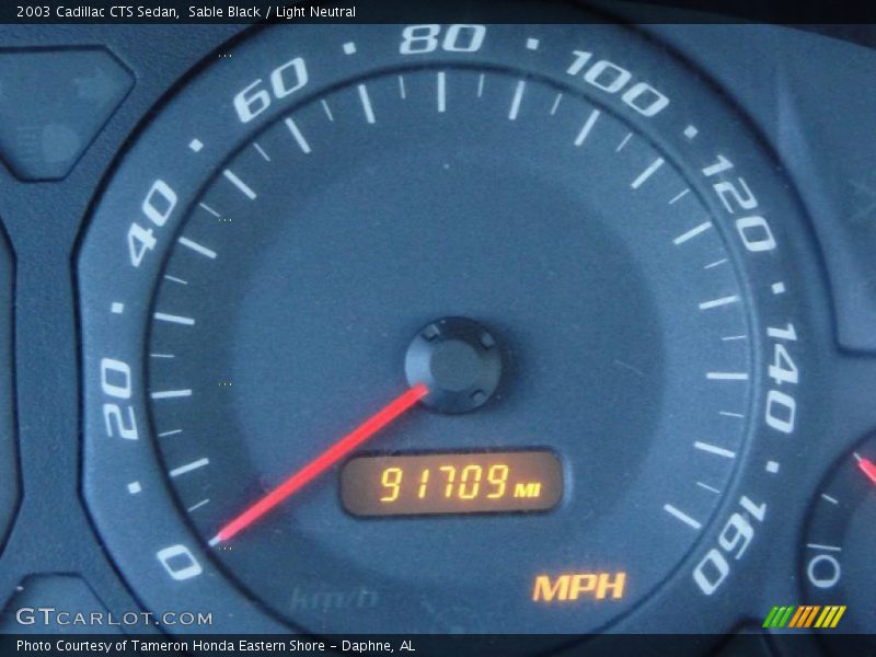 Sable Black / Light Neutral 2003 Cadillac CTS Sedan