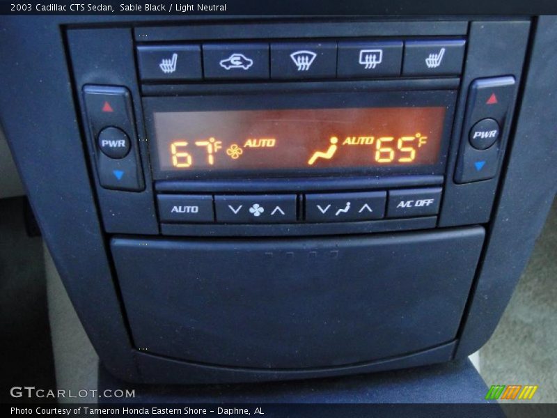 Sable Black / Light Neutral 2003 Cadillac CTS Sedan
