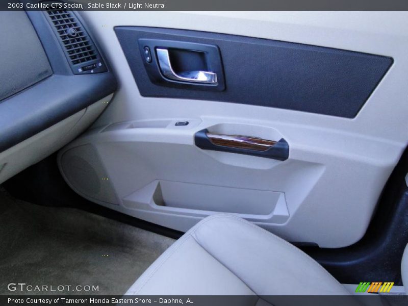 Sable Black / Light Neutral 2003 Cadillac CTS Sedan