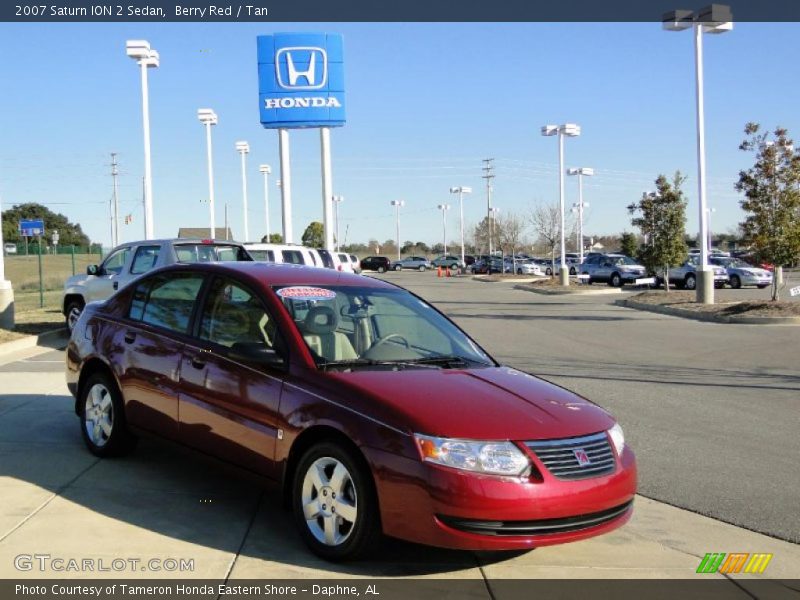 Berry Red / Tan 2007 Saturn ION 2 Sedan
