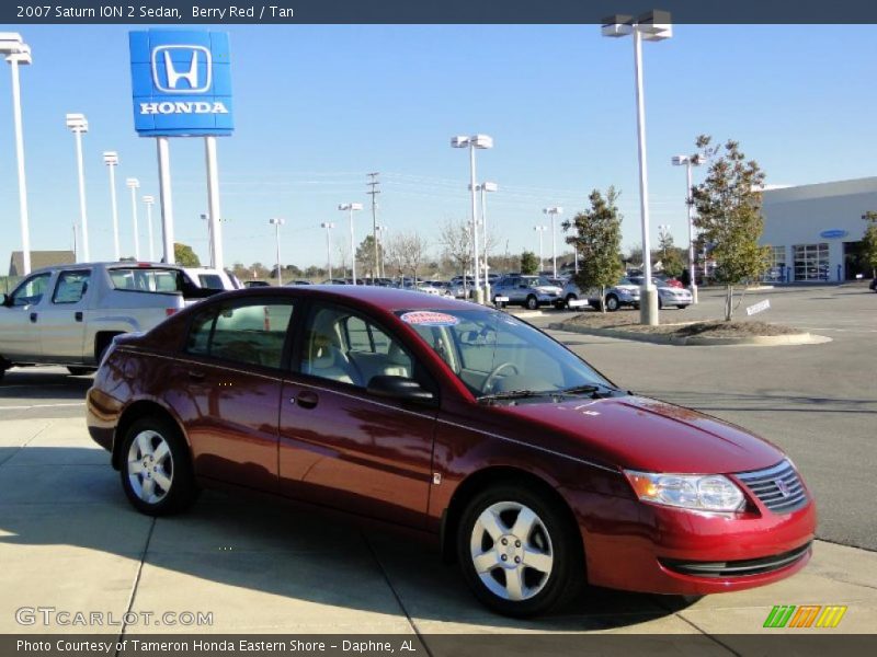 Berry Red / Tan 2007 Saturn ION 2 Sedan