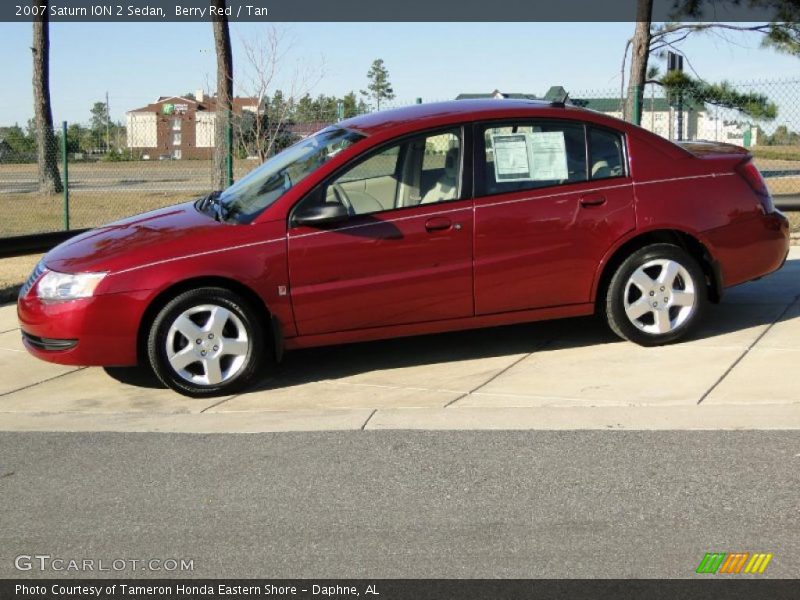 Berry Red / Tan 2007 Saturn ION 2 Sedan