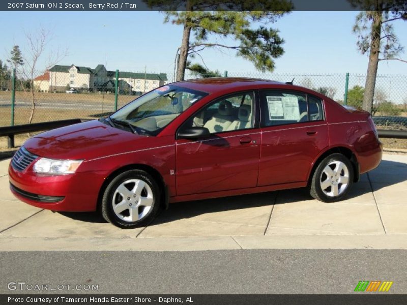 Berry Red / Tan 2007 Saturn ION 2 Sedan