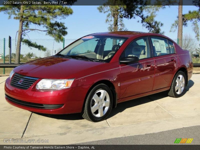 Berry Red / Tan 2007 Saturn ION 2 Sedan