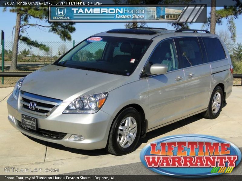 Silver Pearl Metallic / Gray 2007 Honda Odyssey EX-L