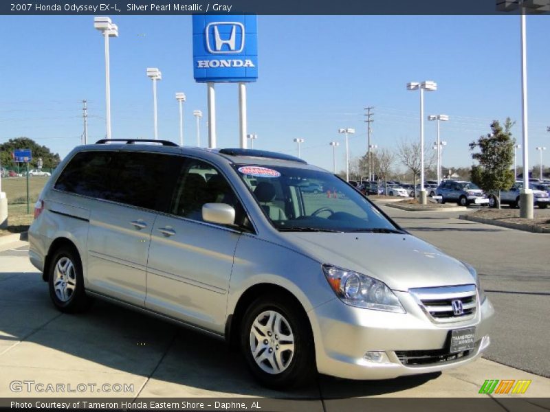 Silver Pearl Metallic / Gray 2007 Honda Odyssey EX-L