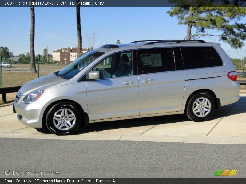 Silver Pearl Metallic / Gray 2007 Honda Odyssey EX-L