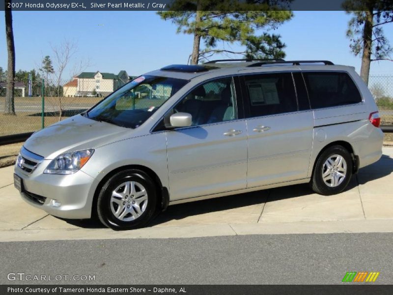 Silver Pearl Metallic / Gray 2007 Honda Odyssey EX-L