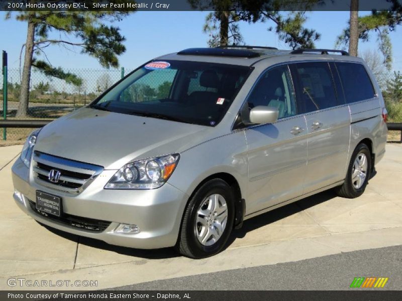 Silver Pearl Metallic / Gray 2007 Honda Odyssey EX-L