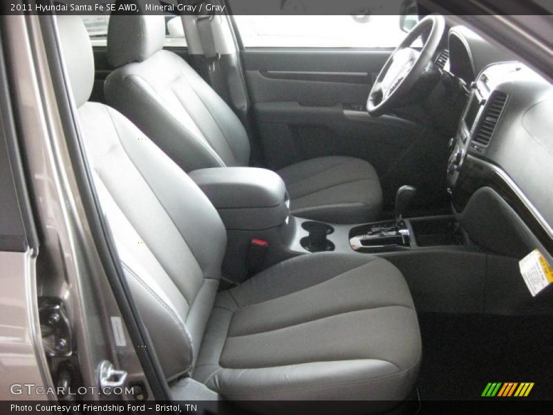 Mineral Gray / Gray 2011 Hyundai Santa Fe SE AWD