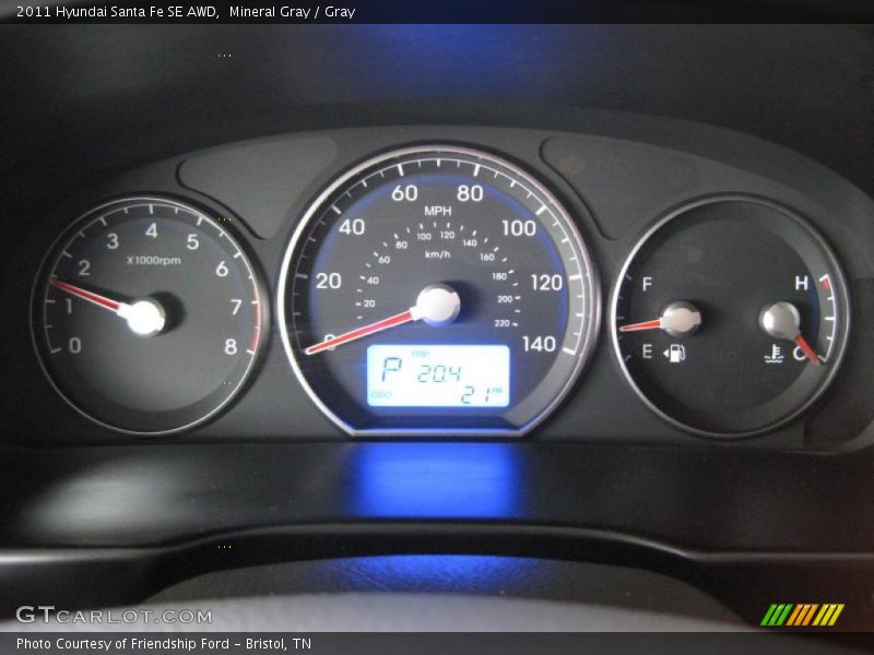  2011 Santa Fe SE AWD SE AWD Gauges