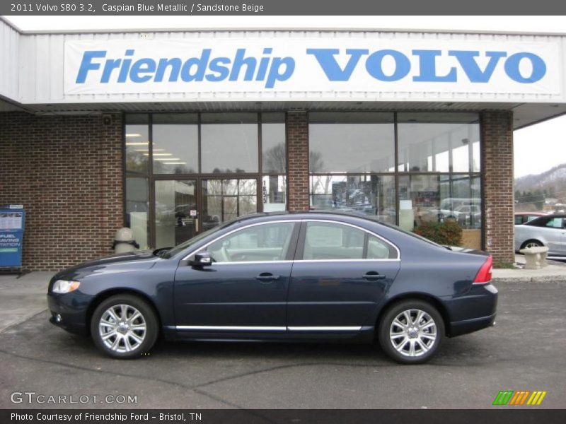 Caspian Blue Metallic / Sandstone Beige 2011 Volvo S80 3.2