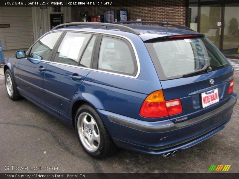 Topaz Blue Metallic / Grey 2002 BMW 3 Series 325xi Wagon