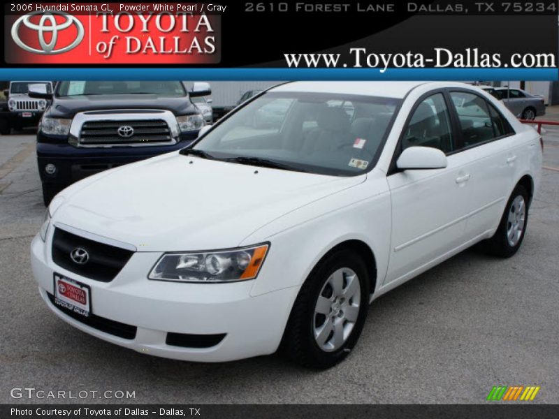 Powder White Pearl / Gray 2006 Hyundai Sonata GL