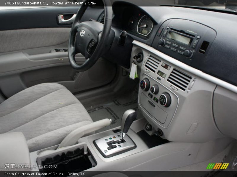 Powder White Pearl / Gray 2006 Hyundai Sonata GL