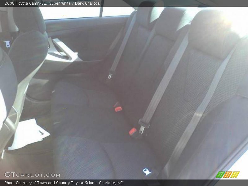Super White / Dark Charcoal 2008 Toyota Camry SE