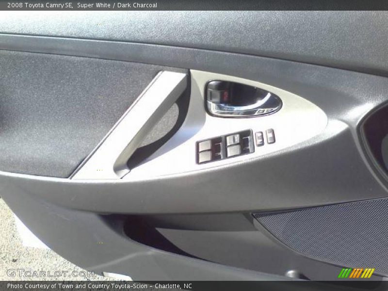 Super White / Dark Charcoal 2008 Toyota Camry SE