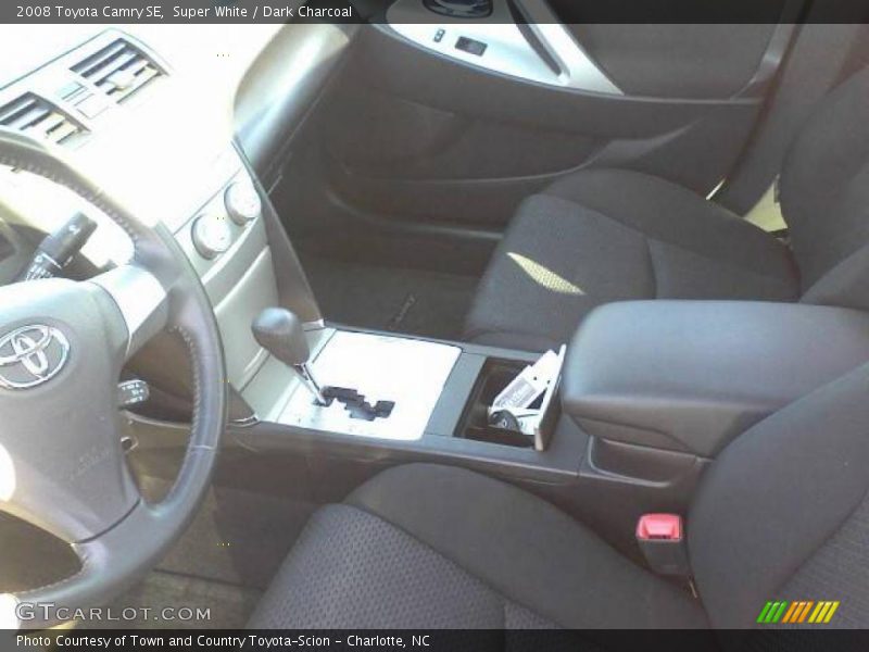 Super White / Dark Charcoal 2008 Toyota Camry SE