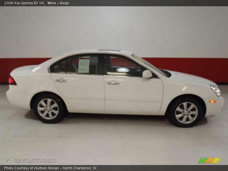 White / Beige 2006 Kia Optima EX V6