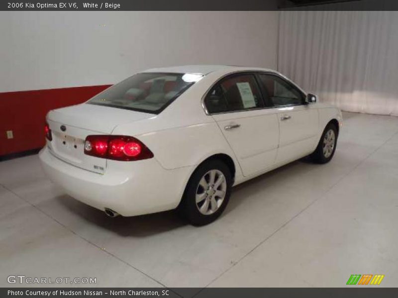 White / Beige 2006 Kia Optima EX V6