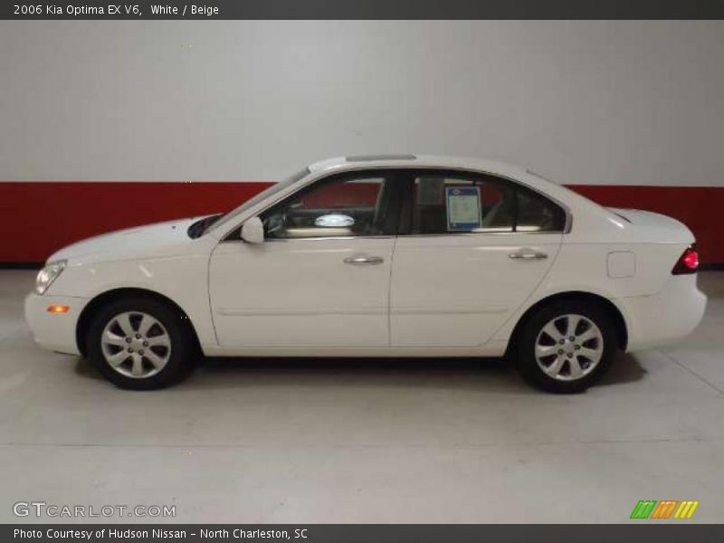White / Beige 2006 Kia Optima EX V6