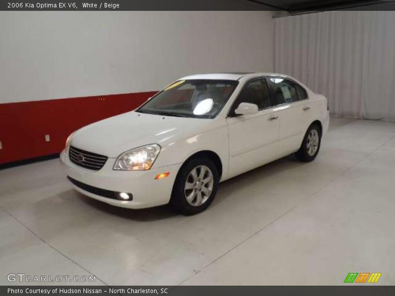 White / Beige 2006 Kia Optima EX V6