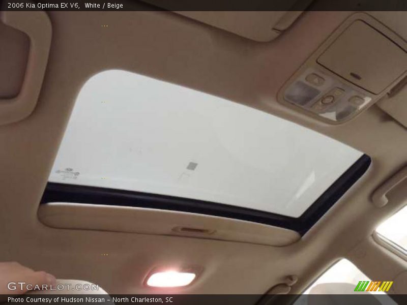 White / Beige 2006 Kia Optima EX V6