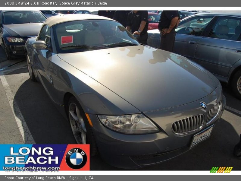 Space Grey Metallic / Beige 2008 BMW Z4 3.0si Roadster