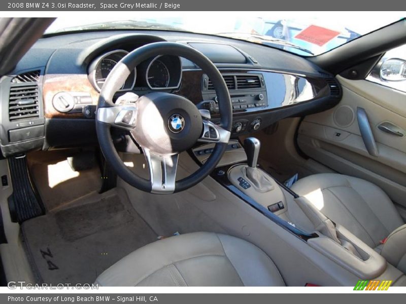 Space Grey Metallic / Beige 2008 BMW Z4 3.0si Roadster