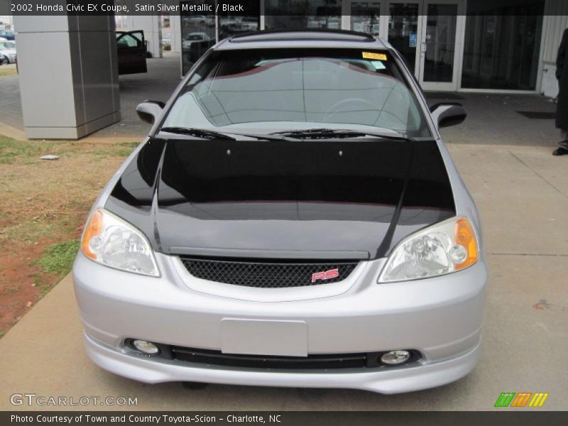 Satin Silver Metallic / Black 2002 Honda Civic EX Coupe