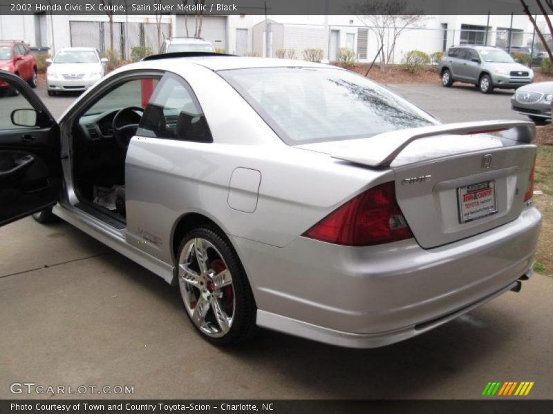 Satin Silver Metallic / Black 2002 Honda Civic EX Coupe