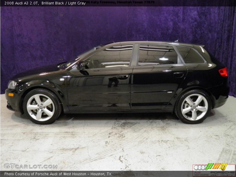 Brilliant Black / Light Gray 2008 Audi A3 2.0T