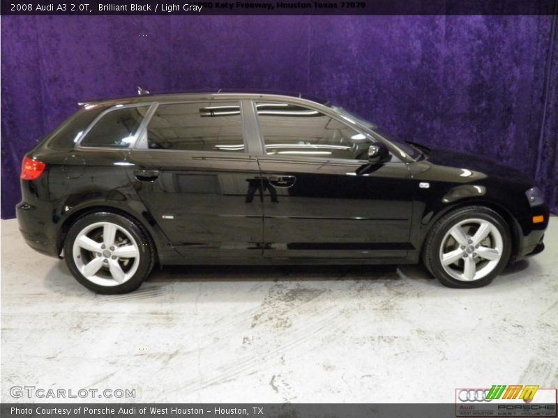 Brilliant Black / Light Gray 2008 Audi A3 2.0T