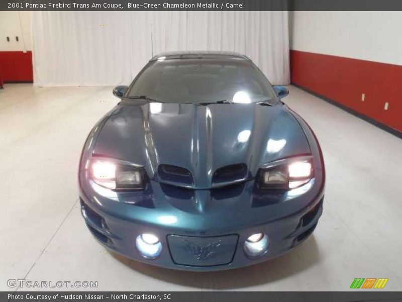 Blue-Green Chameleon Metallic / Camel 2001 Pontiac Firebird Trans Am Coupe