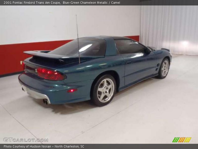 Blue-Green Chameleon Metallic / Camel 2001 Pontiac Firebird Trans Am Coupe