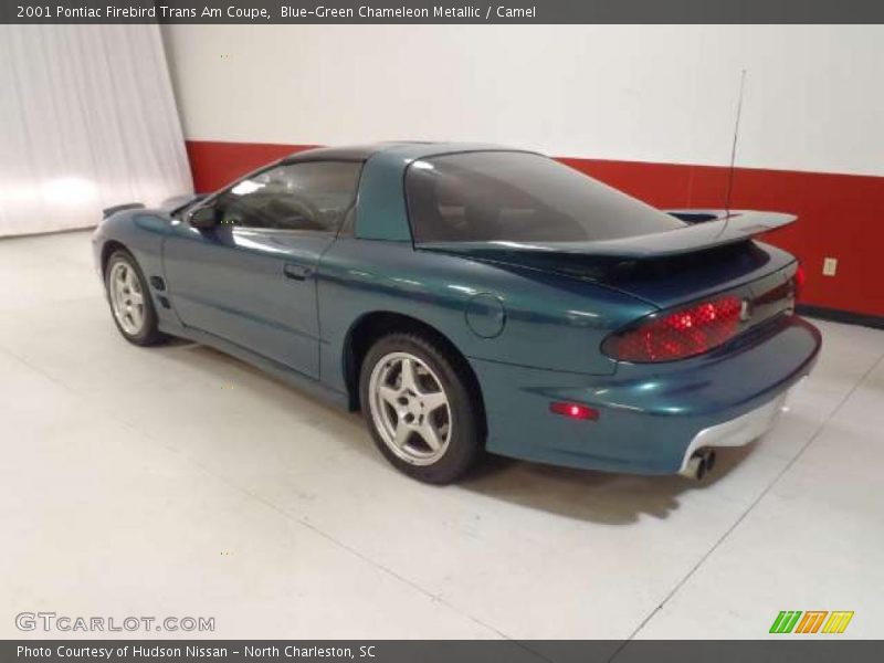 Blue-Green Chameleon Metallic / Camel 2001 Pontiac Firebird Trans Am Coupe