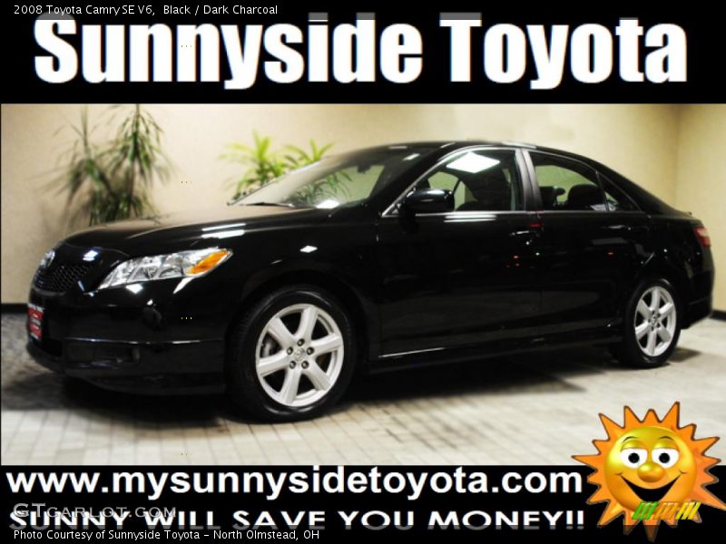 Black / Dark Charcoal 2008 Toyota Camry SE V6