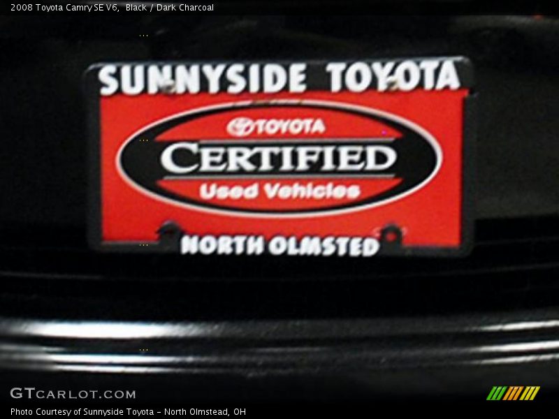 Black / Dark Charcoal 2008 Toyota Camry SE V6