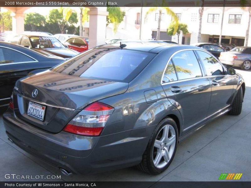 designo Graphite / Black 2008 Mercedes-Benz S 550 Sedan