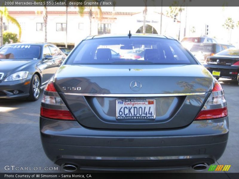 designo Graphite / Black 2008 Mercedes-Benz S 550 Sedan