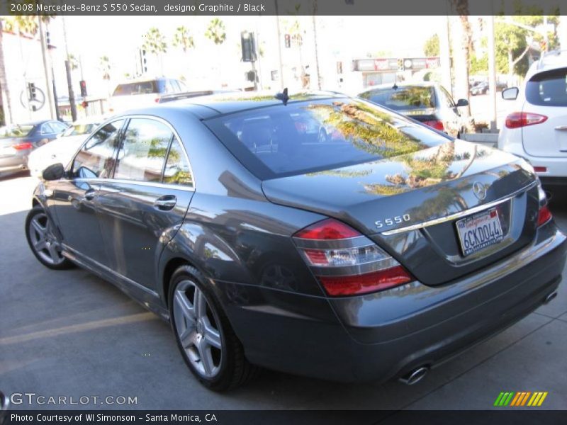 designo Graphite / Black 2008 Mercedes-Benz S 550 Sedan