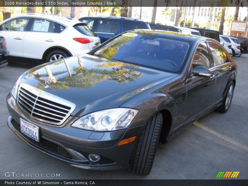 designo Graphite / Black 2008 Mercedes-Benz S 550 Sedan