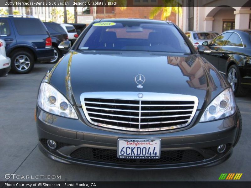 designo Graphite / Black 2008 Mercedes-Benz S 550 Sedan