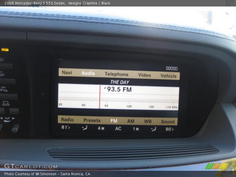 designo Graphite / Black 2008 Mercedes-Benz S 550 Sedan