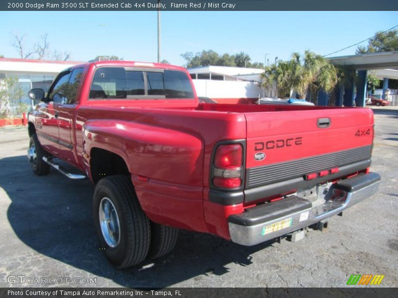 Flame Red / Mist Gray 2000 Dodge Ram 3500 SLT Extended Cab 4x4 Dually