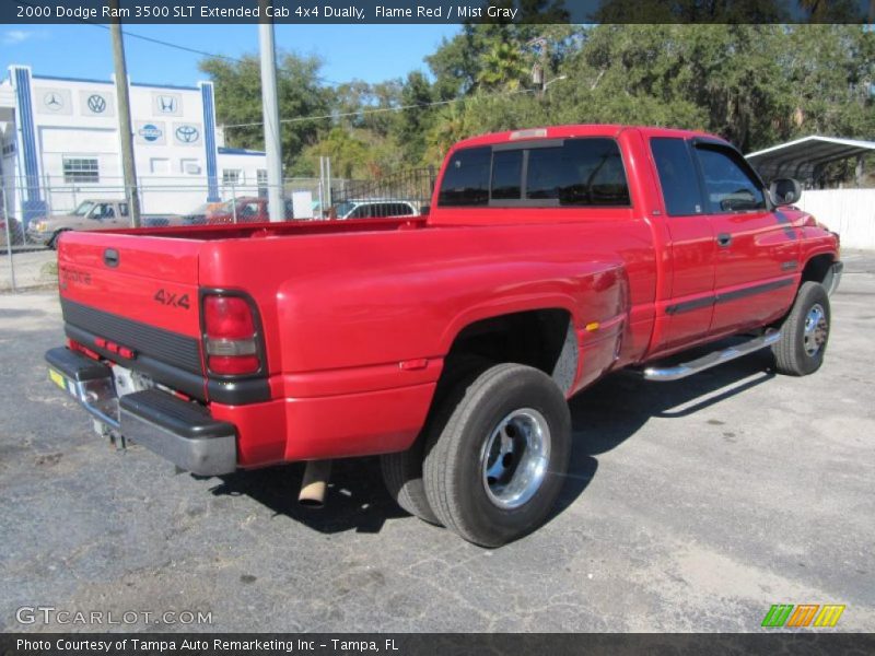 Flame Red / Mist Gray 2000 Dodge Ram 3500 SLT Extended Cab 4x4 Dually