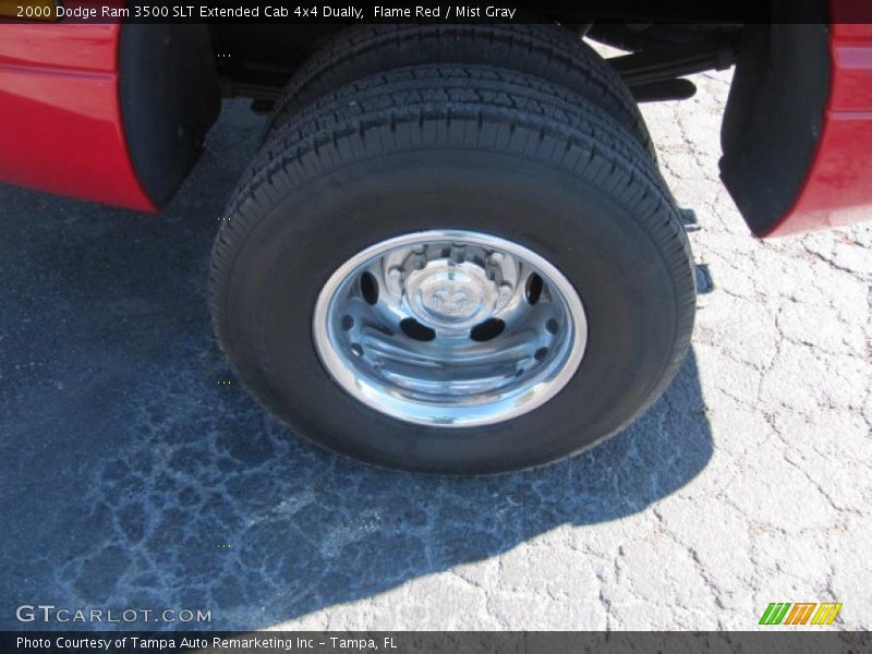 Flame Red / Mist Gray 2000 Dodge Ram 3500 SLT Extended Cab 4x4 Dually