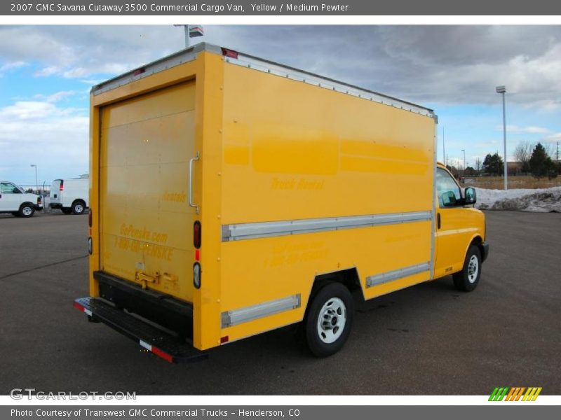 Yellow / Medium Pewter 2007 GMC Savana Cutaway 3500 Commercial Cargo Van