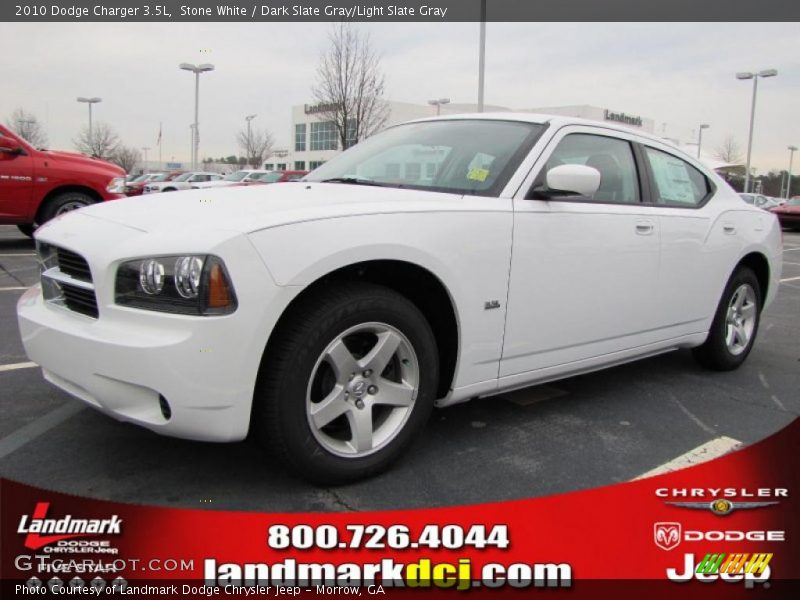 Stone White / Dark Slate Gray/Light Slate Gray 2010 Dodge Charger 3.5L