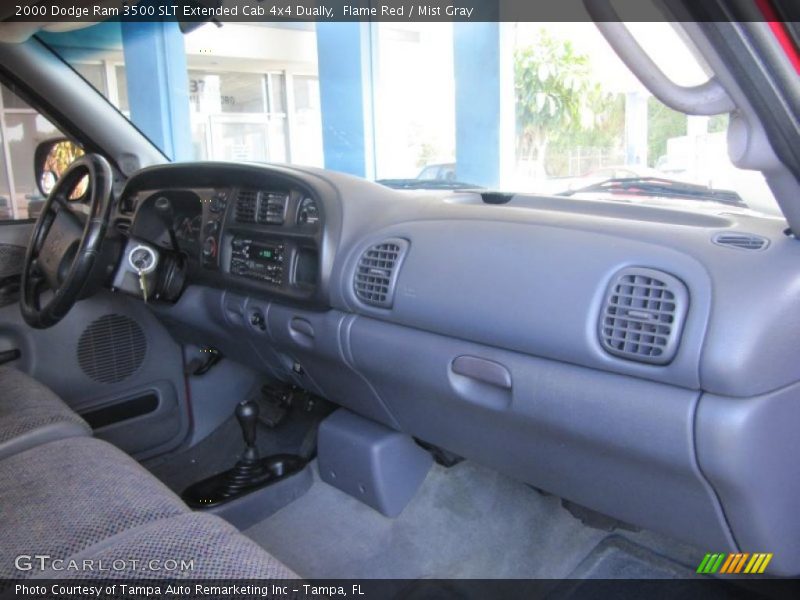 Flame Red / Mist Gray 2000 Dodge Ram 3500 SLT Extended Cab 4x4 Dually